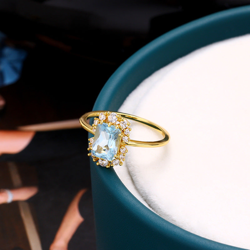 Inlaid with Zircon Jewellery Ring