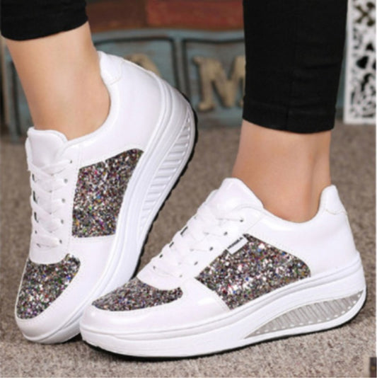 Versatile Glitter Sequin Women's Vulcanized sneaker