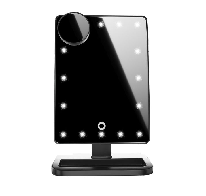 Touch Screen Makeup Mirror With LED & Built-in Bluetooth Speaker With 10X Magnifying Mirror