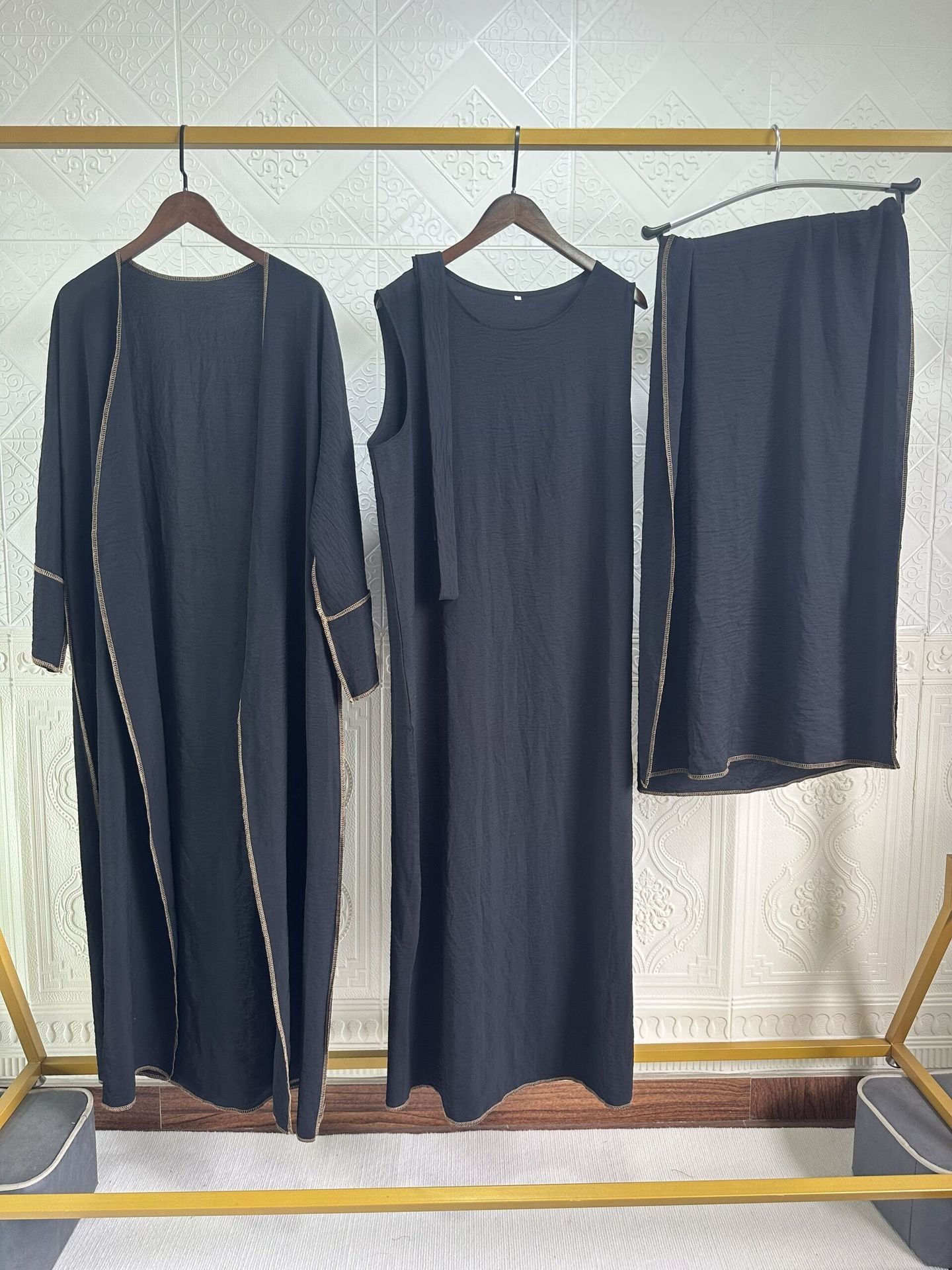 Iranian With Inner Wear & Edge Design Work Abaya (Burkha,kaftan) For Women