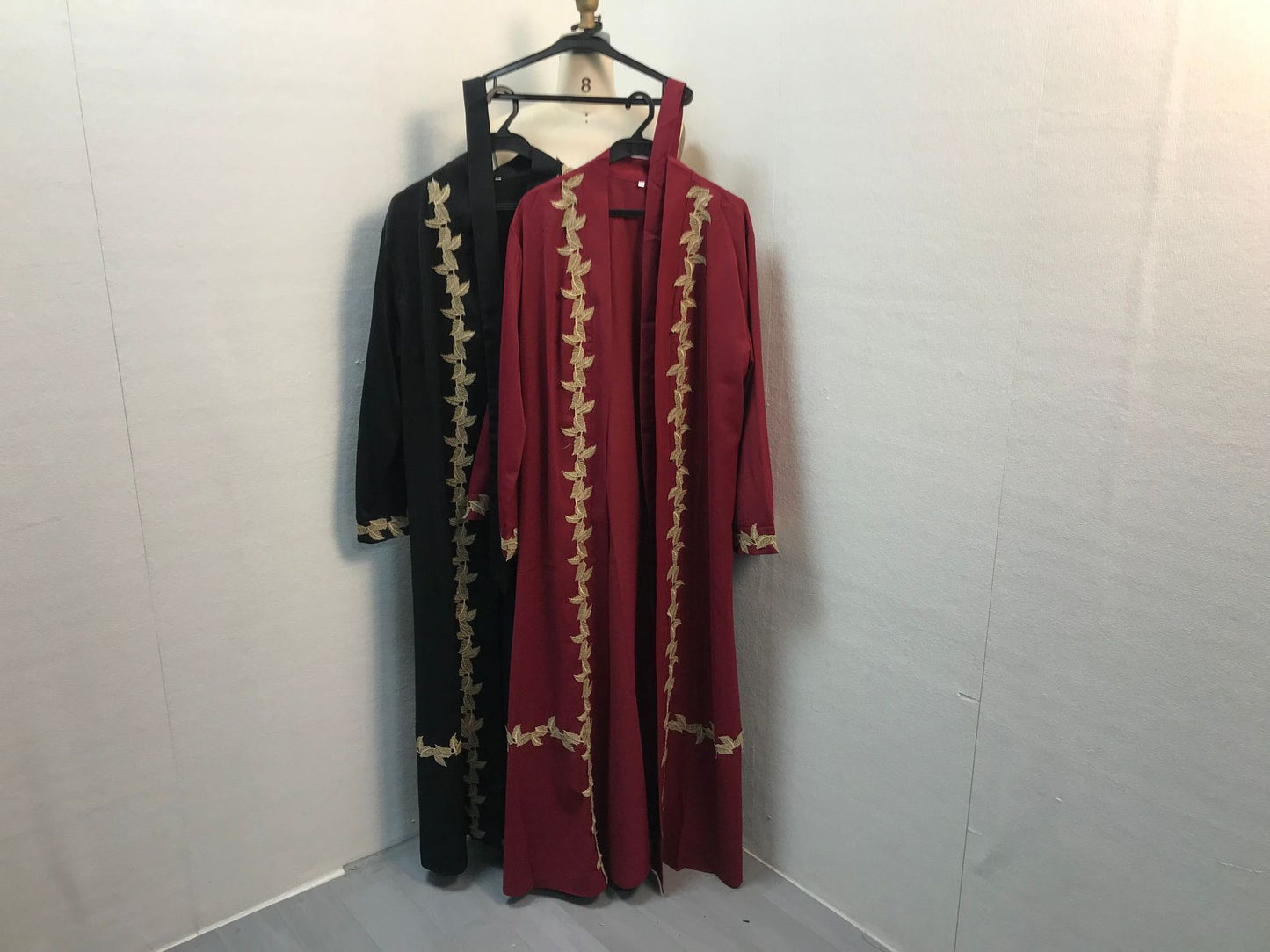 Modern Middle-East Long Embroidered Lace Abaya (Burkha,kaftan) For Women