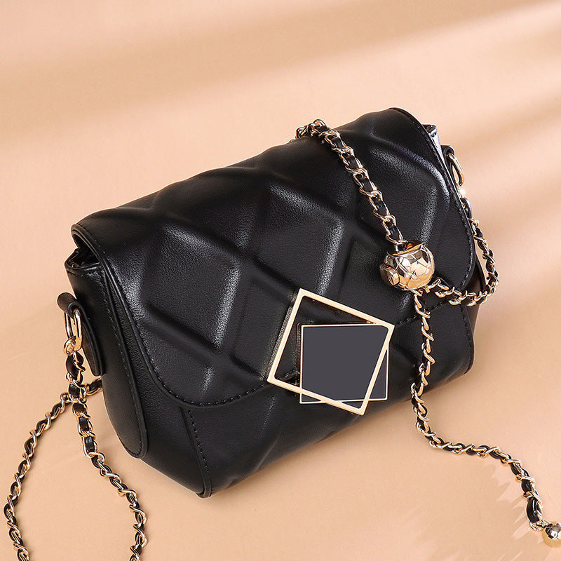 Elegant Leather Fashion With Rhombus Design Women's Bags