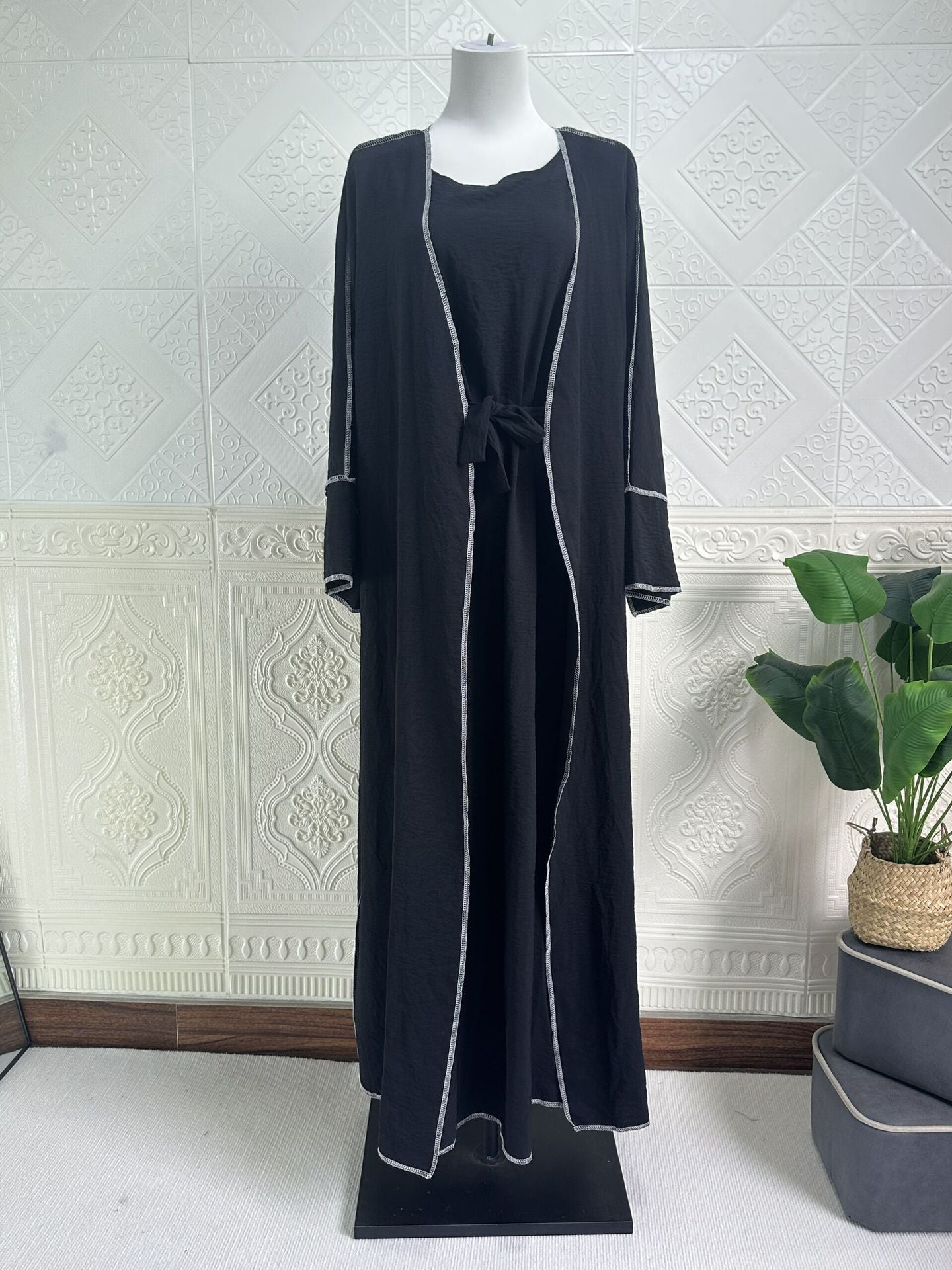 Iranian With Inner Wear & Edge Design Work Abaya (Burkha,kaftan) For Women
