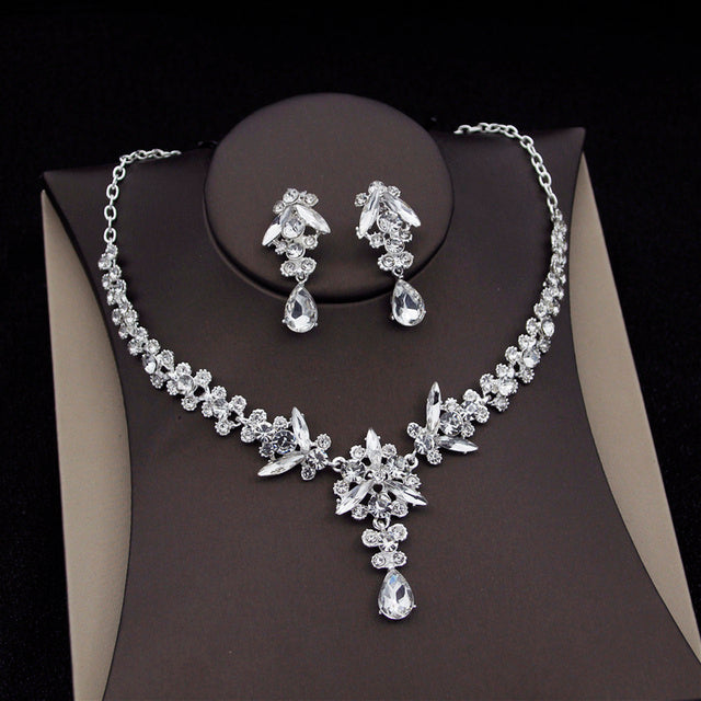 Royal Queen Bridal Jewelry Sets For Women Luxury Tiaras Crown