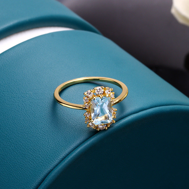 Inlaid with Zircon Jewellery Ring