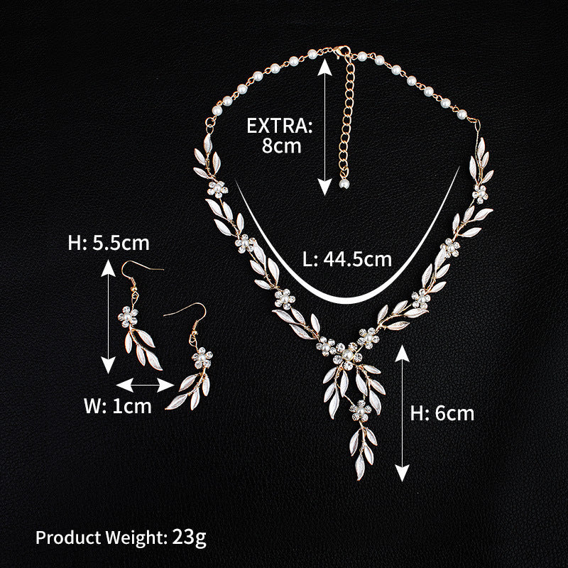 Bridal Elegant three-piece European and American Style jewelry Set