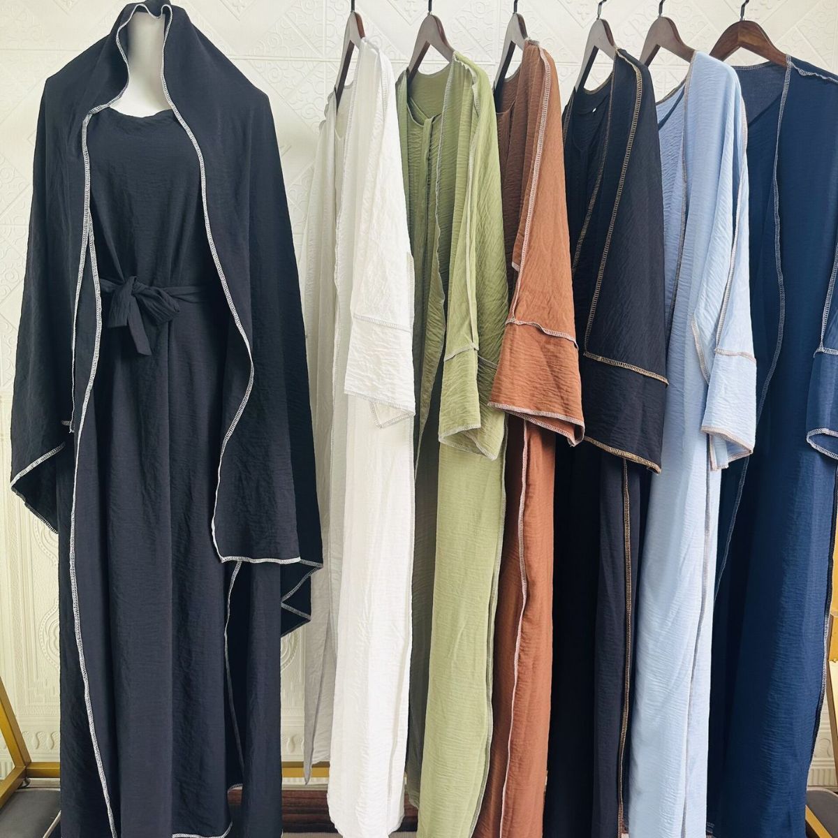 Iranian With Inner Wear & Edge Design Work Abaya (Burkha,kaftan) For Women