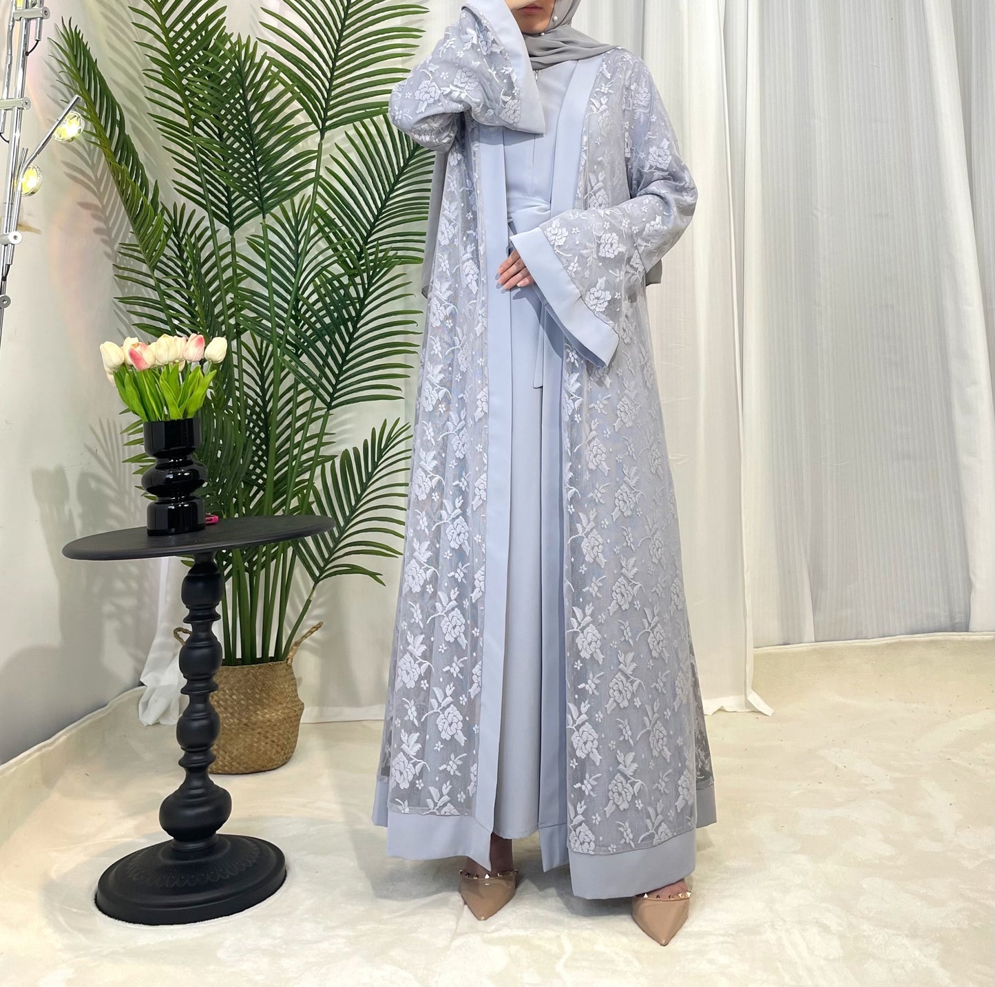 Luxury Flower Design Modern Abaya (Burkha,Kaftan) For Women