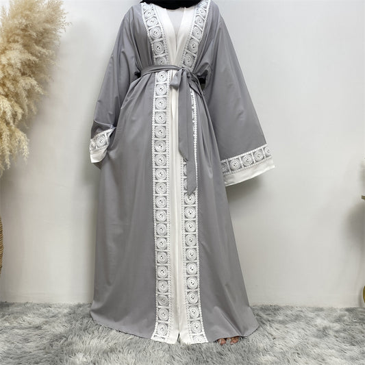 Classic Patchwork Lace Abaya (Burkha,kaftans) For Women