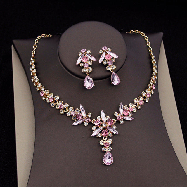 Royal Queen Bridal Jewelry Sets For Women Luxury Tiaras Crown