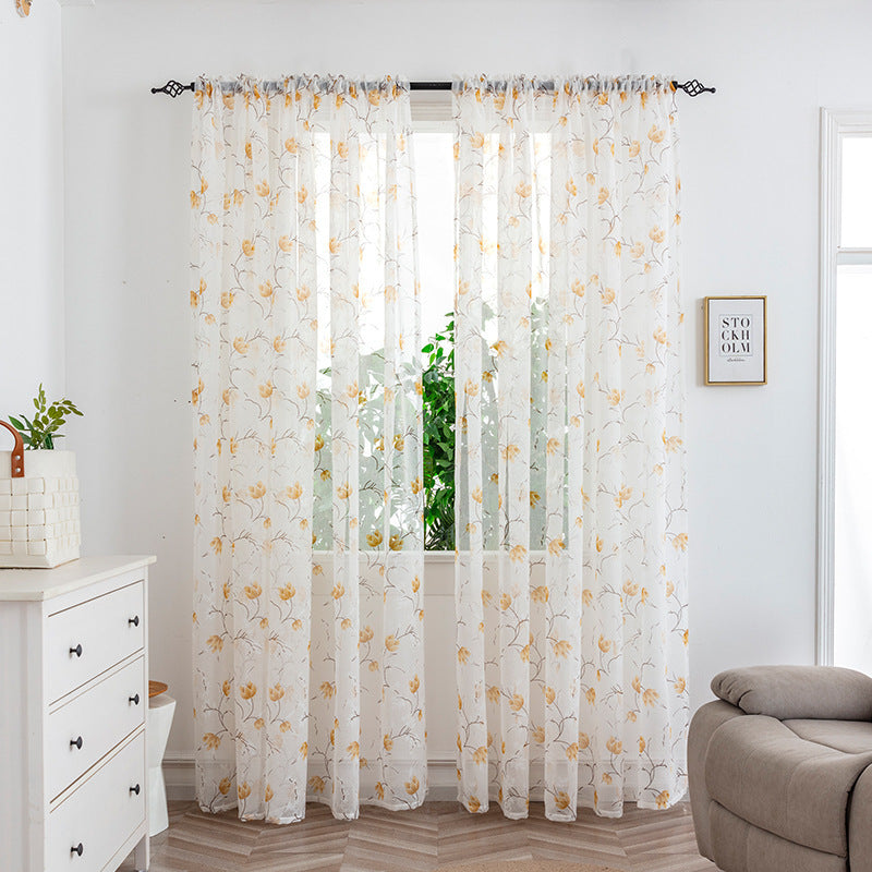 Modern Mesh Bedroom Light Transmission Decorative Curtain