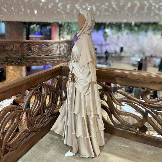 Modern Elegant Solid Color Party-Wear Abaya (Burkha,kaftan) For Women