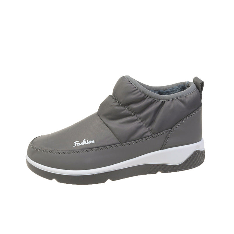 Women's Winter Velvet And Cotton Round Toe Sneakers