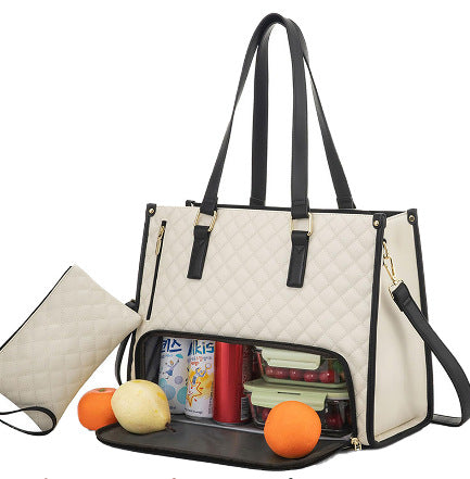 Multifunctional Fashionable Thermal Insulation Lunch Box & Leak-proof Crossbody Storage Bag Women's Handbag