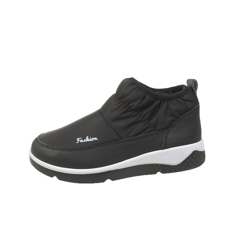 Women's Winter Velvet And Cotton Round Toe Sneakers