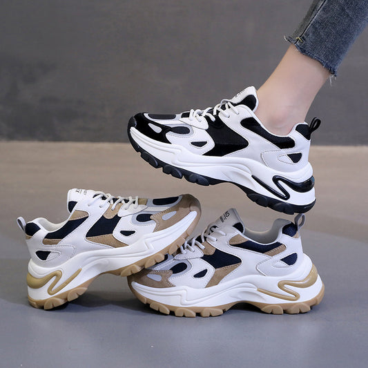 Trifle & Retro Color Matching Versatile Sneakers For Women