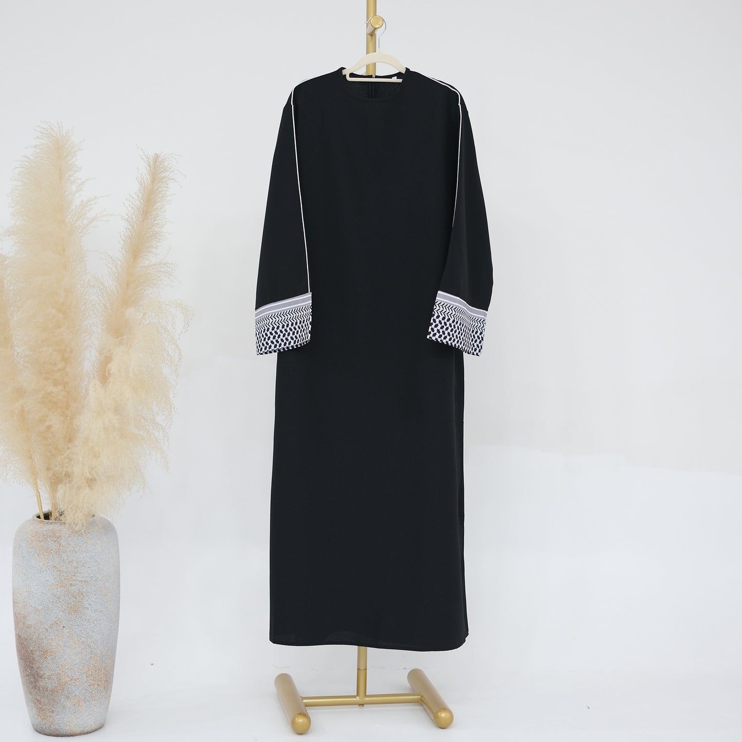 Elegant Middle-East Stitching keffiyeh Series Abaya (Burkha,Kaftans) For Women