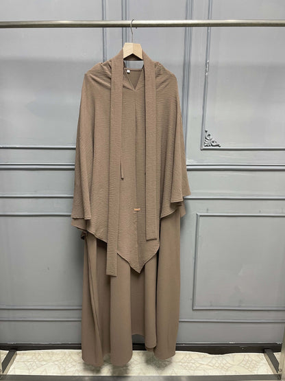 Iranian Two-piece Headscarf & Abaya (Burkha,kaftan) For Women