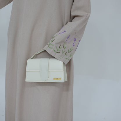 Modest Middle-East Flower Embroidery Abaya ( Burkha,Kaftans) For Women