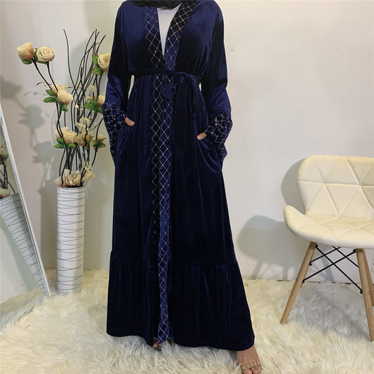 Royal Velvet Gilde Abaya (Burkha,kaftan) For Women