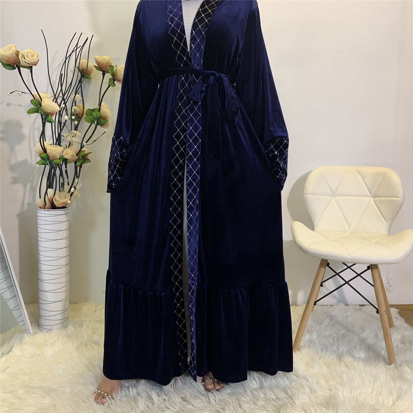 Royal Velvet Gilde Abaya (Burkha,kaftan) For Women