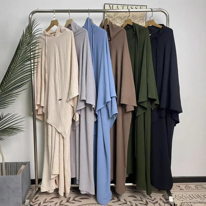 Iranian Two-piece Headscarf & Abaya (Burkha,kaftan) For Women