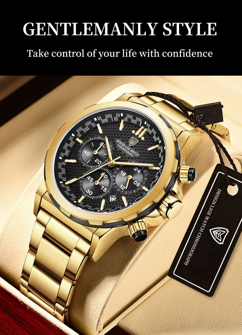 Classic Chronograph Classic Multifunctional with Luminous And Waterproof Watch