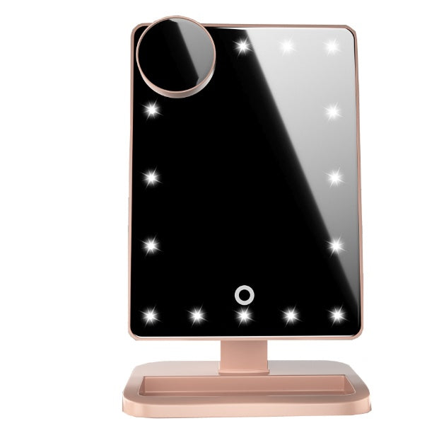 Touch Screen Makeup Mirror With LED & Built-in Bluetooth Speaker With 10X Magnifying Mirror