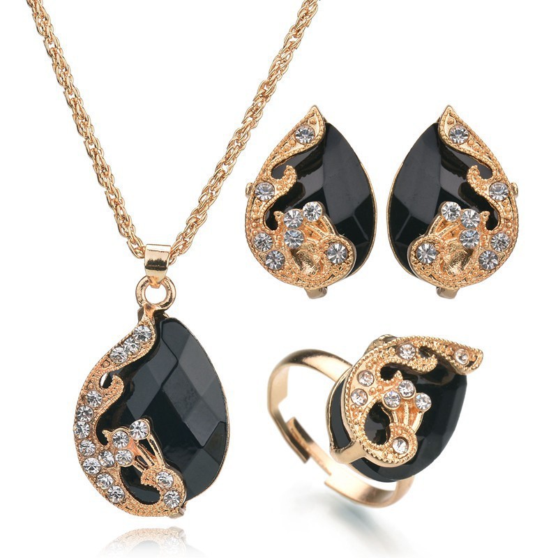 Elegant  Alloy Plating Necklace & Earrings Set With Rhinestone