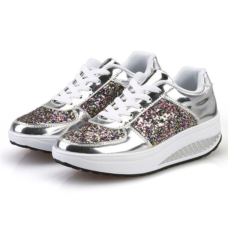 Versatile Glitter Sequin Women's Vulcanized sneaker
