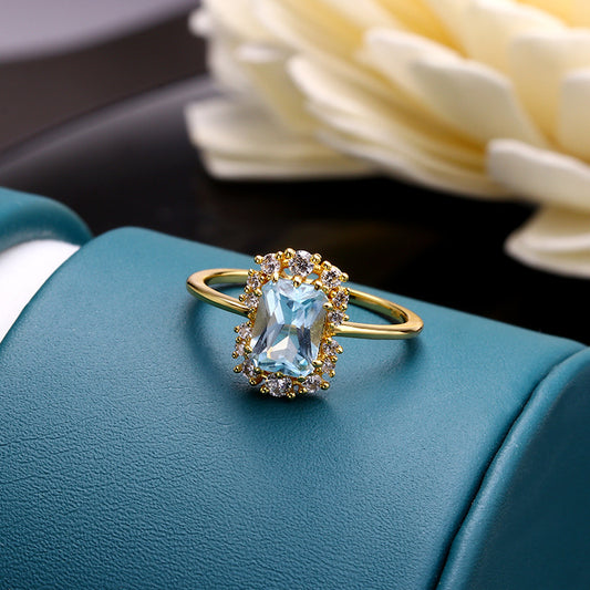Inlaid with Zircon Jewellery Ring