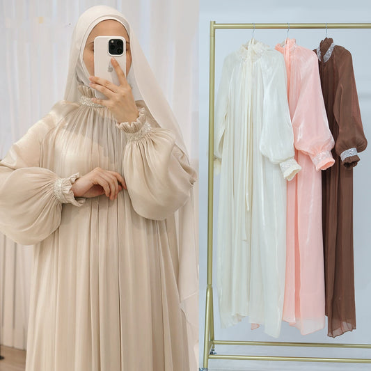 Luxurious & Exquisite Puff Sleeve Abaya (Burkha,kaftans) For Women