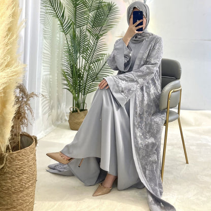 Luxury Flower Design Modern Abaya (Burkha,Kaftan) For Women