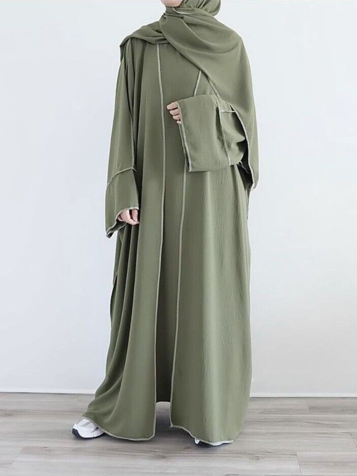 Iranian With Inner Wear & Edge Design Work Abaya (Burkha,kaftan) For Women