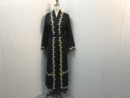 Modern Middle-East Long Embroidered Lace Abaya (Burkha,kaftan) For Women