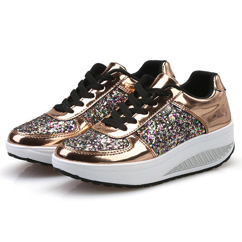 Versatile Glitter Sequin Women's Vulcanized sneaker