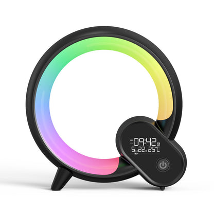 Elegant Q Style with Atmosphere RGB Light & Digital Display Alarm Clock With Intelligent Wake-up