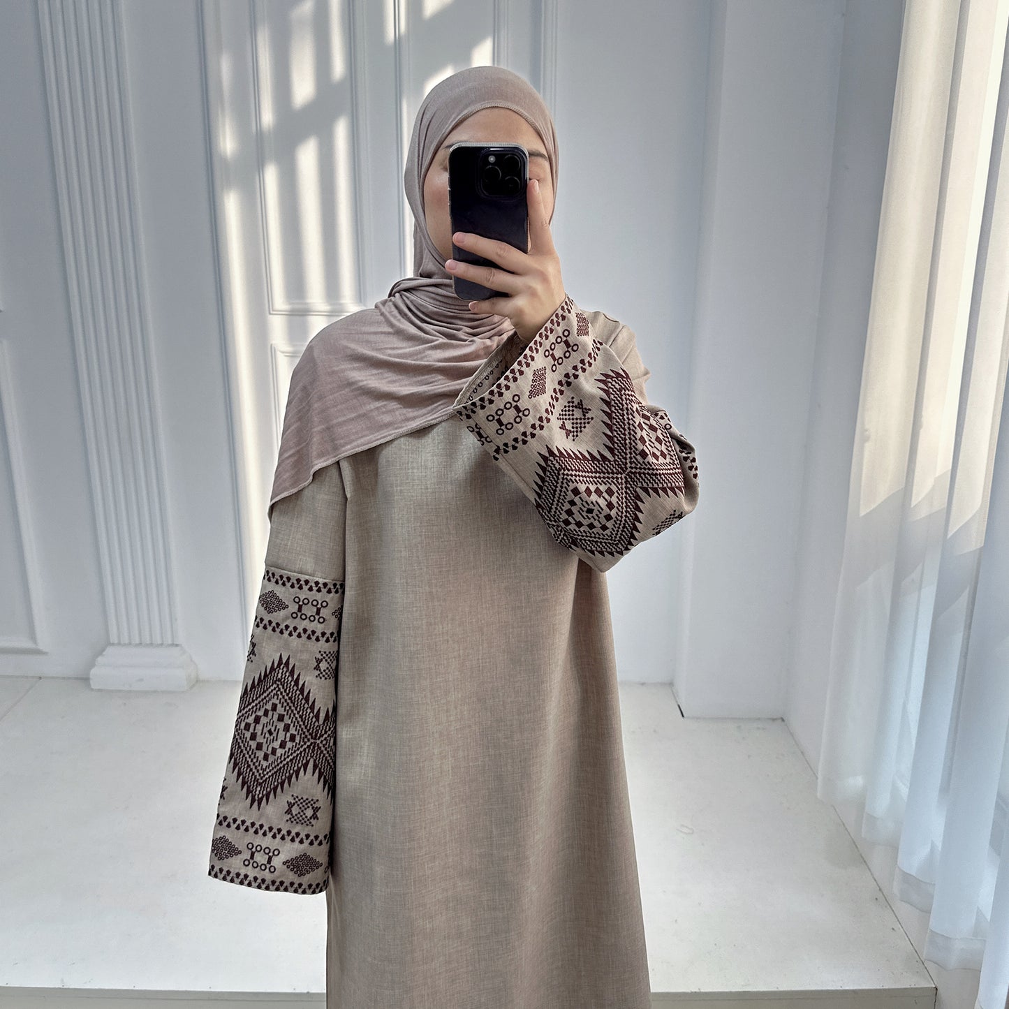 Vintage Embroidered Design Abaya (Burkha,kaftans) For Women