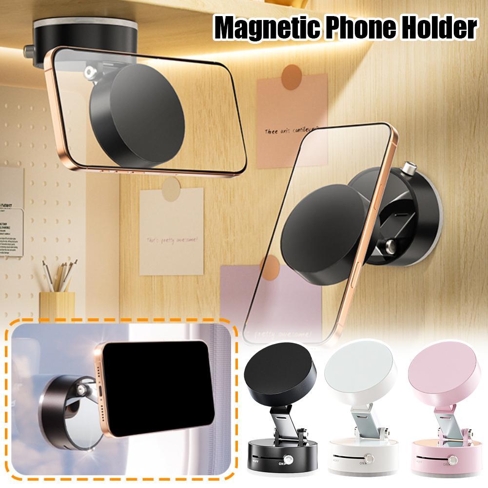 Foldable Magnetic Vacuum (Suction ) Car Phone Holder Cup Hands-Free Navigation For Smart Phone
