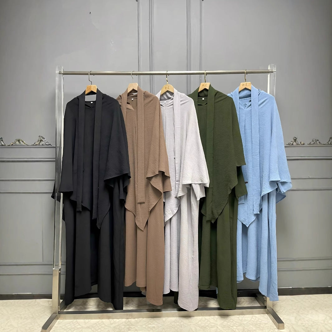 Iranian Two-piece Headscarf & Abaya (Burkha,kaftan) For Women