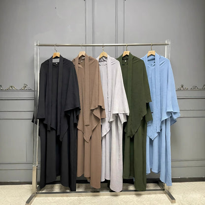Iranian Two-piece Headscarf & Abaya (Burkha,kaftan) For Women