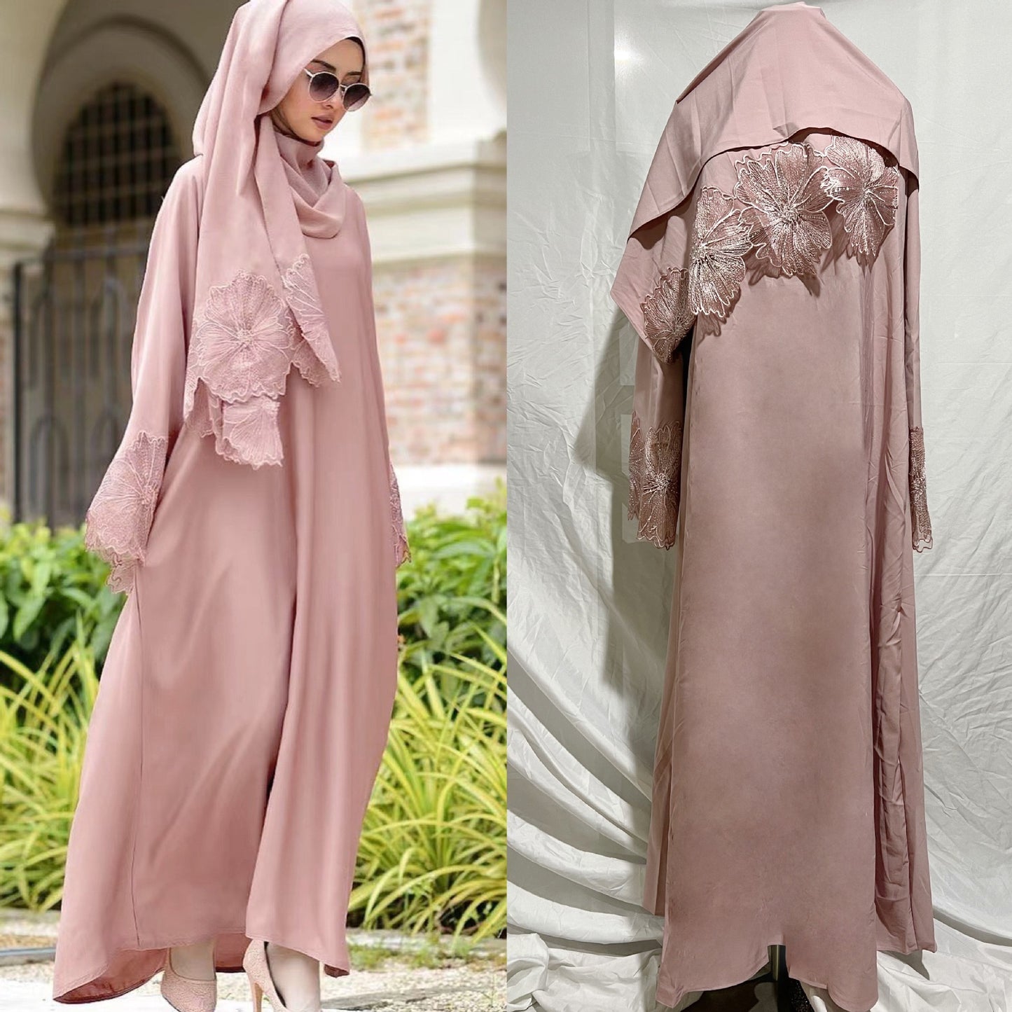 Elegant Indonesian Abaya  (Burkha,kaftan) With Headscarf  For Women