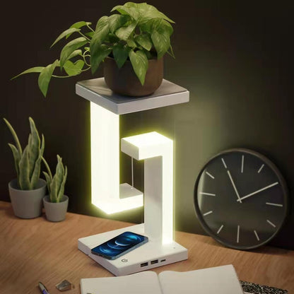 Elegant Suspension Table Lamp & Smartphone Wireless Charger