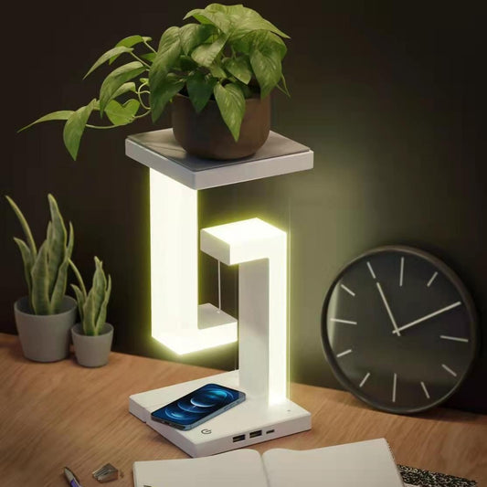 Elegant Suspension Table Lamp & Smartphone Wireless Charger
