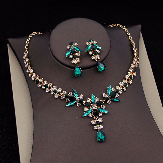 Royal Queen Bridal Jewelry Sets For Women Luxury Tiaras Crown