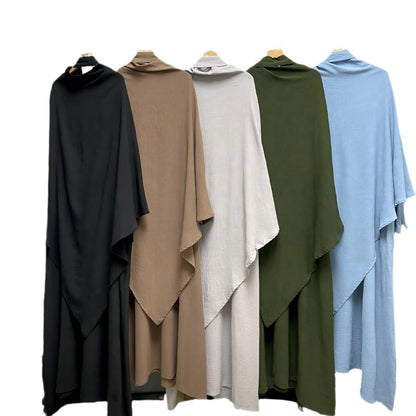Iranian Two-piece Headscarf & Abaya (Burkha,kaftan) For Women
