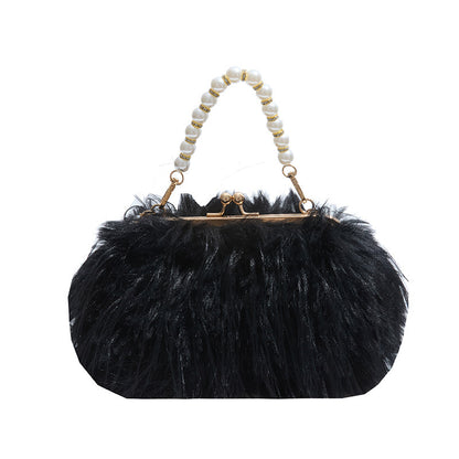 Lavish Feather Handbag + Vanity For Women