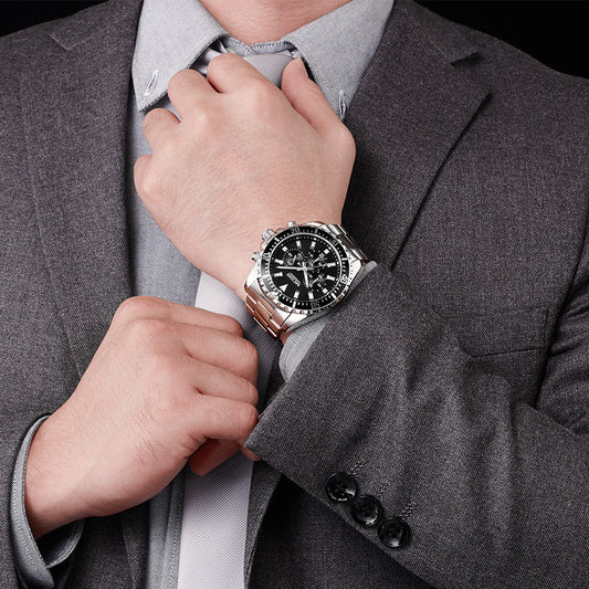 Classic Business type Caliber Quartz Chronograph for men