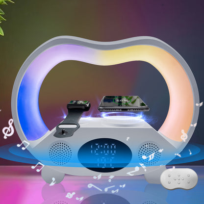 6 In 1 Smart Remote Control Bluetooth-compatible Ambience Intelligent LED Table Lamp Multi-function With Wireless Charger