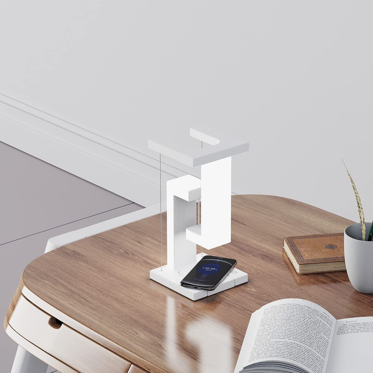 Elegant Suspension Table Lamp & Smartphone Wireless Charger